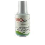 Fluid Corector EVOffice cu Pensula, Baza de Apa, 20 ml