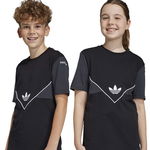 adidas Originals tricou de bumbac pentru copii culoarea negru, modelator, adidas Originals