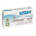 Capse Rapid Standard, 24/6, 2-20 coli, 1000 buc/cutie, RAPID