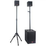 Sistem Audio Profesional Bst Sonorizare Cu Subwoofer 10 Inch , Plus 2 Sateliti 4 Inch Cu Suporti , Putere 600 W Total , Culoare Negru , Design Negru, BST