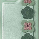 Kingxbar Husă cu gel Kingxbar Sweet Series decorată cu cristale Swarovski originale cu suport iPhone 12 Pro / iPhone 12 verde, Kingxbar