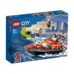 LEGO City. Barca de salvare a pompierilor 60373, 144 piese, 