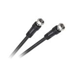 Cablu profesional cu conector 2 x F tata, 1.8 m, Negru, General