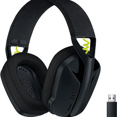 Casti gaming wireless Logitech G435 Lightspeed, Negru
