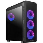 GL-04B-OP Scorpion 4, tower case, tempered glass side panel, black - window, Chieftec