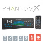 Player auto , žPhantomX,   - 1 DIN - 4 x 50 W - versiune gestuala - BT - MP3 - AUX - USB
