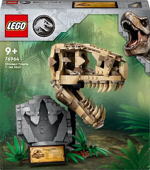 LEGO Jurassic World: Fosile de dinozaur - Craniu de T-Rex 76964, 9 ani+, 577 piese