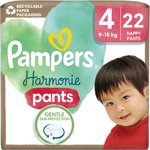Pampers Harmonie Pants Size 4 scutece tip chiloțel 9-15 kg 22 buc, Pampers