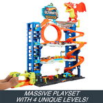 Set Garaj cu 2 masinute Hot Wheels City Ultimate Garage Dragon, Mattel