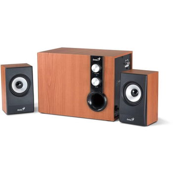 2.1, RMS: 32W (2 x 9W + 1 x 18W), cherry wood, GENIUS