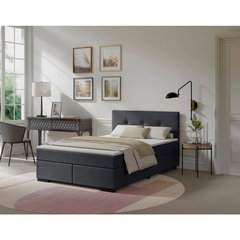 Pat Boxspring, 120/220 cm, antracit, P & B