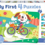 Puzzle 4 in 1 7 5 6 8 piese My First Vehicles