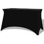 vidaXL Huse elastice pentru masă, 120 x 60,5 x 74 cm, 2 buc, negru, vidaXL