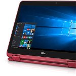 Laptop 2 in 1 Dell Inspiron 3168 cu procesor Intel® Pentium® Quad Core N3710 pana la 2.56 GHz, 11.6", 4GB, 128GB SSD, Intel HD Graphics, Microsoft Windows 10, Red