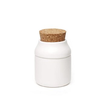Ustensila mica pentru macinat - Ceramic Grinder and Jar Small White | Kikkerland, Kikkerland