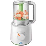 Aparat de gatit cu abur si blender 2 in 1 Philips Avent SCF870/22, carte de retete, pahar gradat, spatula, 1 viteza