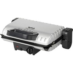 Gratar electric Tefal Minute Grill GC205012, 1600 W, placi cu invelis antiaderent si detasabile, termostat ajustabil, depozitare verticala, negru & gri