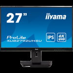 IIYAMA 27" ETE IPS-panel, 3840x2160 UHD, 4ms, 15cm height adj. stand, 300cd/m², DVI, HDMI, DisplayPort, Speakers, USB-HUB 2x 3.0, IIYAMA