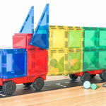 Magnetic Tiles Set constructie magnetic, 24 piese masinute