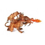 Figurina Dragon cu doua capete auriu Papo, Papo