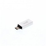 Adaptor OTG USB 3.0 mama la USB Type-C (USB - USB tip C), carcasa aluminiu Well