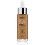 Serum Fond de Ten cu Acid Hialuronic, Loreal Paris, True Match Nude Plumping Tinted Serum, 6-7 Tan, 30 ml