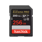 Extreme PRO 256GB SDXC, UHS-I, Class 10, U3, V30, SanDisk
