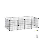 Tarc pentru animale de companie, Songmics, Negru, LPI01H, 143 x 73 x 46 cm, Songmics