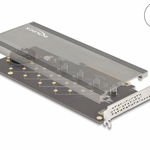 PCI Express cu 4 x NVMe M.2 Key M cu ventilator - Bifurcation, Delock 90079, Delock