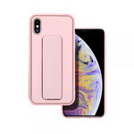 Husa Spate Forcell Leather Compatibila Cu iphone X, Piele Ecologica, Stand si Protectie La Camera, Roz, Forcell