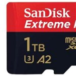 Card memorie SanDisk Extreme PRO microSDXC 1TB, pana la 200MB/s & 140MB/s Read/Write speeds A2 C10 V30 UHS-I U3 + SD Adapter
