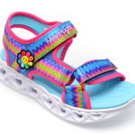Sandale SKECHERS multicolor, HEART LIGHTS SANDALS, din material textil, Skechers