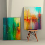 Tablou Canvas (2 bucăți) 2KNV4232, Multicolor, 110x70 cm, Novato