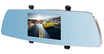 Camera Video Auto oglinda iUni Dash 830, Dual Cam, Touchscreen 5", Full HD, Night Vision, G Senzor, 170 grade (Gri)
