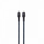 Cablu de date Goui, USB Type C - tip Lightning, Tough G-TOUGHC94-DB, 1.5m, Albastru/Negru