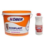 Vopsea lavabila, interior, alb, antimucegai, 15 L, Ecoplast + amorsa zidarie, 3 L, Kober, Kober
