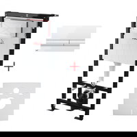 Set rezervor wc incastrat Alcadrain PREPACK Sadromodul, rezervor încastrat și clapetă, 