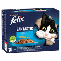 Mancare umeda pentru pisici, Felix, Fantastic Fish, in aspic, 12x85 g