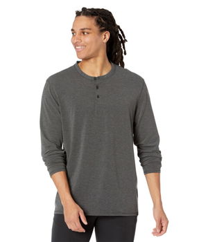 Imbracaminte Barbati Fourlaps Long Sleeve Radius Henley Black Heather, Fourlaps