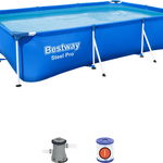 Piscina gradina cu cadru Bestway Steel Pro 300x201cm 3in1 (56411)