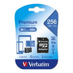 Card de memorie MicroSDXC Verbatim, 256GB Premium, CL 10, Verbatim