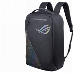BP1501G ROG BACKPACK 15_17, Black, Holographic Edition, Stylish, gaming-inspired design with the cyber-text pattern and ROG Logo, Quick- access exterior pocket for your essential accessories, Generous 18L interior for easy transport of an up to 17’’ note, ASUS