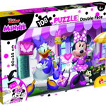Puzzle de colorat Minnie si Daisy in gradina (108 piese)