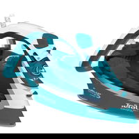 Tefal Fier de calcat Tefal EasyGliss Plus FV5737E0, 2500W, jet de abur 220g/min, abur variabil 0- 45g/min, rezervor apa 270ml, talpa Durilium Airglide, oprire automata, Turcoaz, Tefal