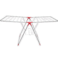 Uscator de rufe pliabil Amigo ERTONE G92U, sustine 15 kg, 90x60 cm, inaltime reglabila, cadru metalic, Argintiu