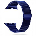 Curea otel inoxidabil Tech-Protect Milaneseband compatibila cu Apple Watch 4/5/6/7/8/SE/Ultra 42/44/45/49mm Navy Blue