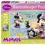 Puzzle minnie mouse 2x24 piese ravensburger, Ravensburger
