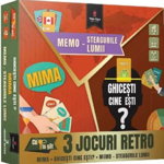 3 jocuri retro: Memo - Steagurile lumii. Mima. Ghicesti cine esti?, Editura Gama