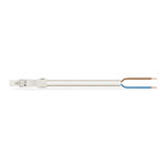 pre-assembled connecting cable; Eca; Plug/open-ended; 2-pole; Cod. A; 1 m; 1,00 mm²; white, Wago