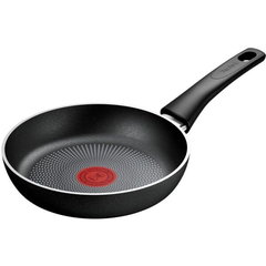 Tigaie TEFAL Force, 24 cm, aluminiu, Thermo-Signal, invelis antiaderent, negru Tigaie TEFAL Force, 24 cm, aluminiu, Thermo-Signal, invelis antiaderent, negru